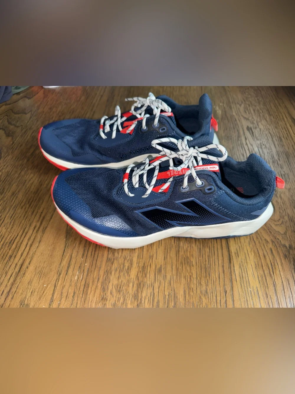 New Balance Navy and Red Sneakers